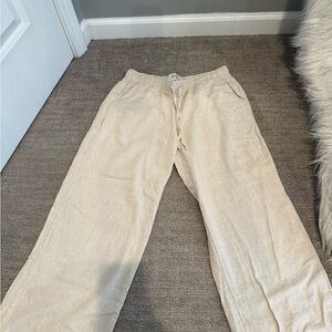 Hollister Cream Sweatpants Relaxed Fit Joggers